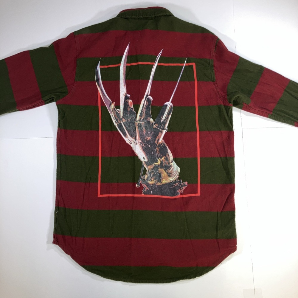 A Nightmare on Elm Street Freddy Krueger Flannel Shirt Mens M Horror Halloween